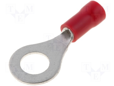 Кабелни обувки ST-083/R Контактен накрайник ухо; M6; O:6,4mm; 0,5?1mm2; изолирани; червен